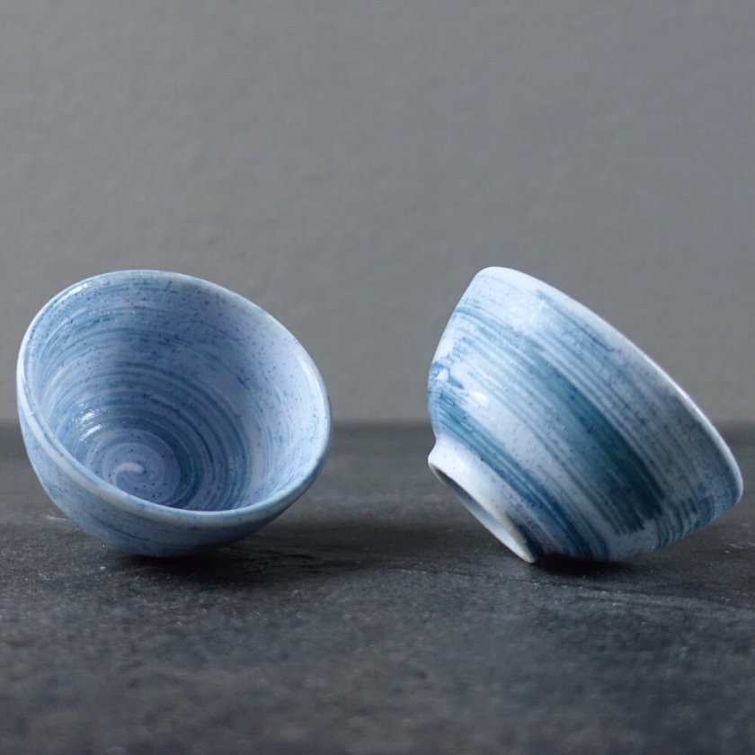 豊前上野焼 珍しい藁白釉 渡髙久 酒器セット 徳利1 お猪口2 豊前上野焼