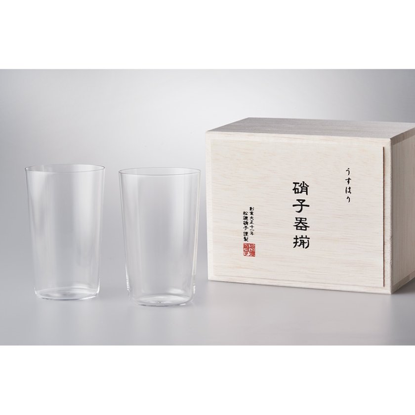 松徳硝子 うすはり コップ 2個セット】 ビールグラス セット ハイ