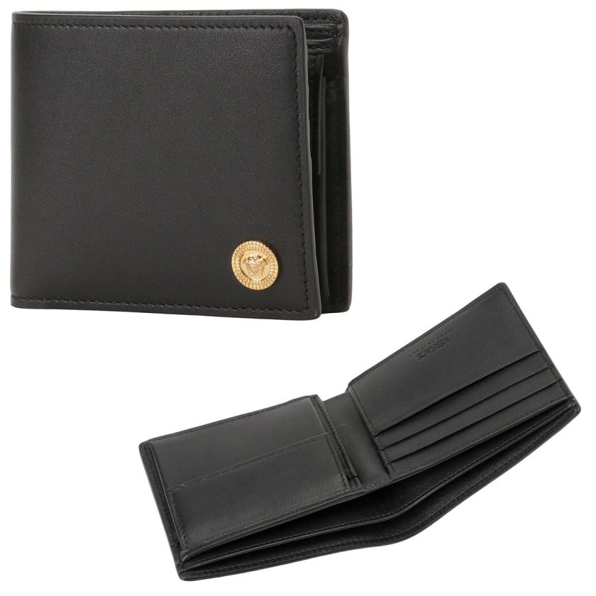 ヴェルサーチェ Versace メドゥーサ ビギー 小銭入れ付き 財布 二