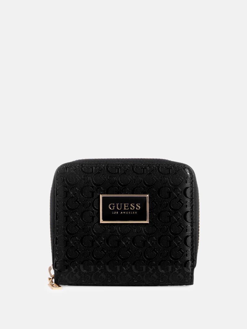 Abree Shiny Logo Small Zip Wallet | GUESS Factory Ca