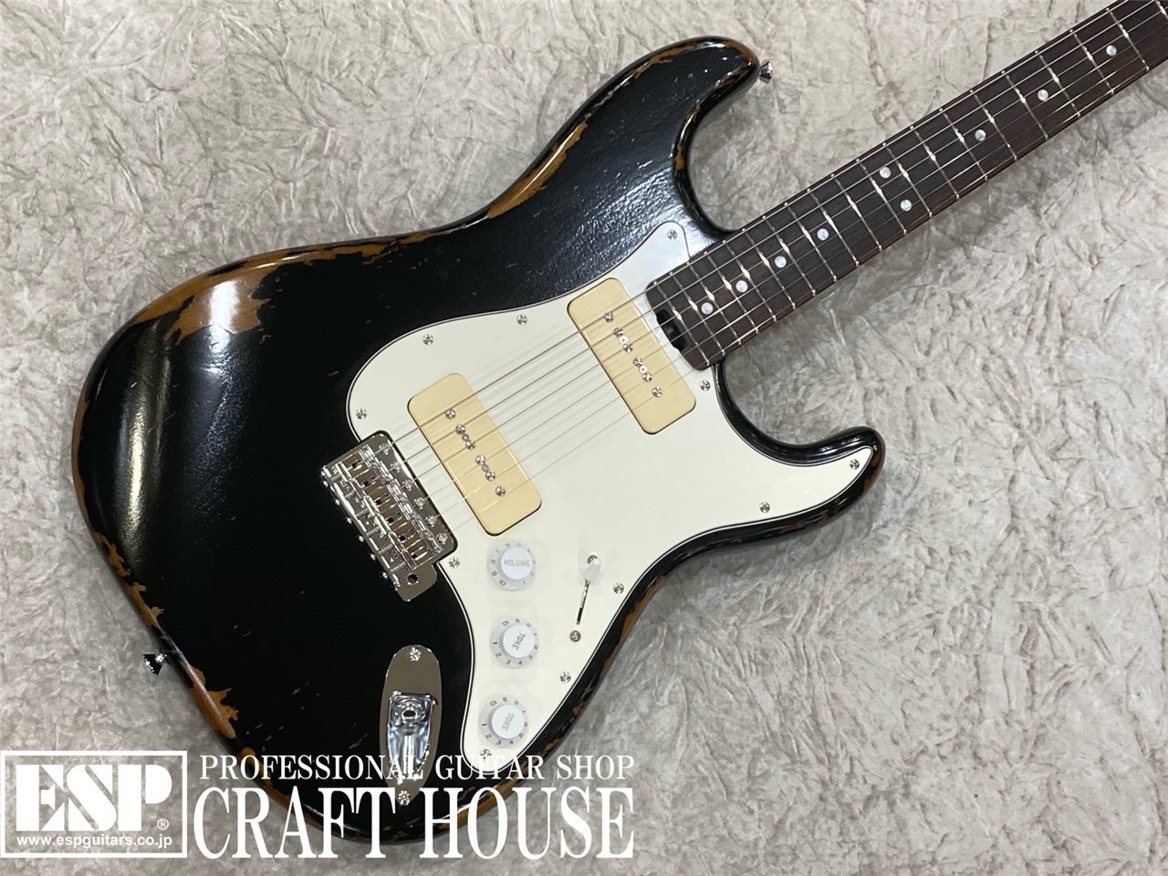 EDWARDS E-SE-S.K.I.N. / Distressed Black（新品/送料無料）【楽器