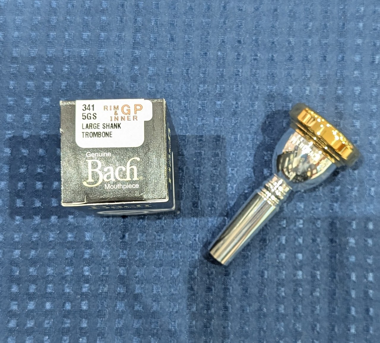 Bach トロンボーン太管マウスピース 5GSリム&インナーゴールド