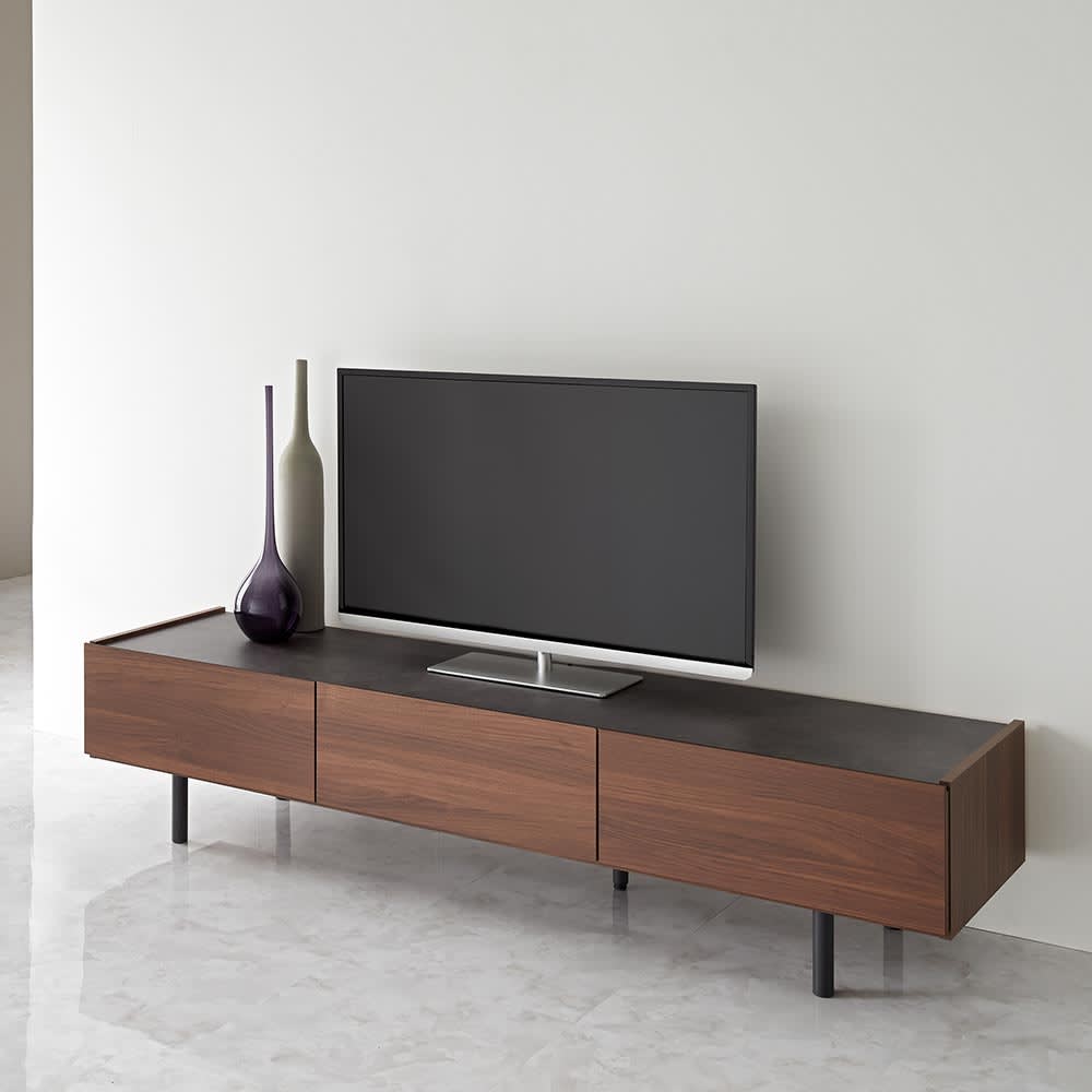 パモウナ テレビ台 黒と木目調 幅180cm パモウナ テレビ台 黒と木目調