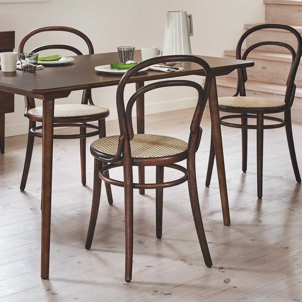 ダイニングチェア チェコTON社製 ダークウォールナットカラー 2脚セット