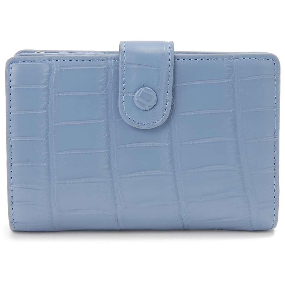 新品】皇居 財布 二つ折り がま口 ライトブルー 水色 新品未使用/箱