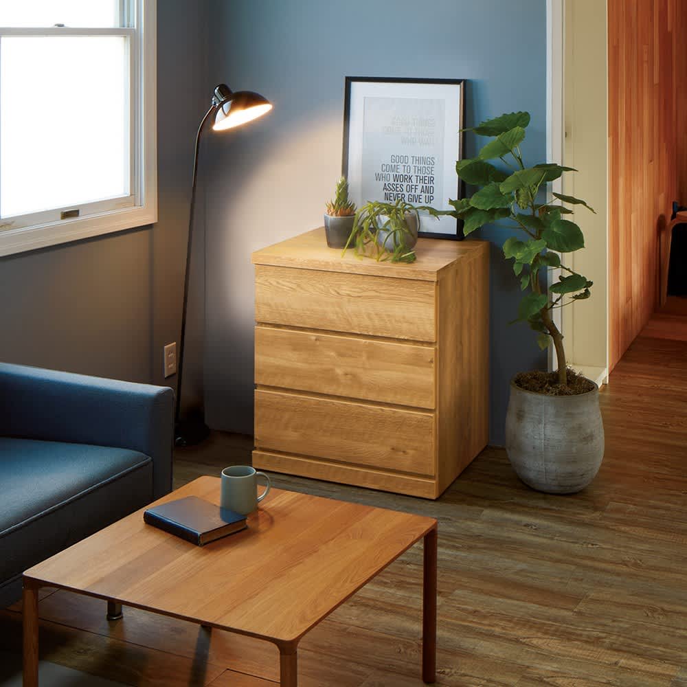 隠しキャスター付きチェスト 3段・高さ67cm幅60cm奥行55cm 通販 - ディノス