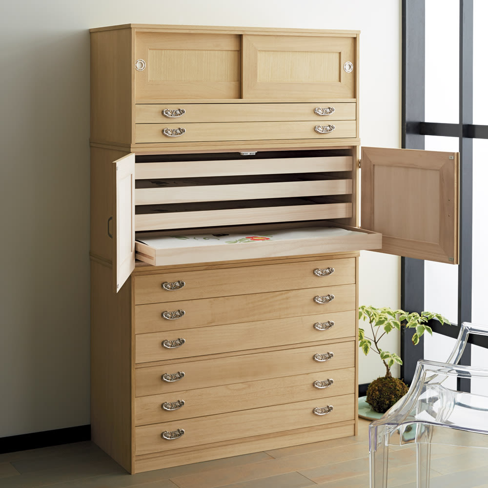 府中家具 木製 箪笥 タンス 引き出し付き 着物収納 アンティーク家具