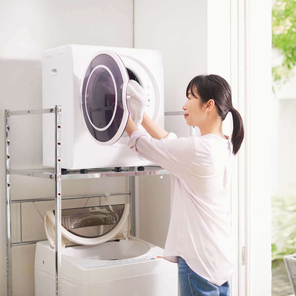 洗濯機～フライドチキン 3点セット 洗濯機7kgと衣類乾燥機、スタンドの