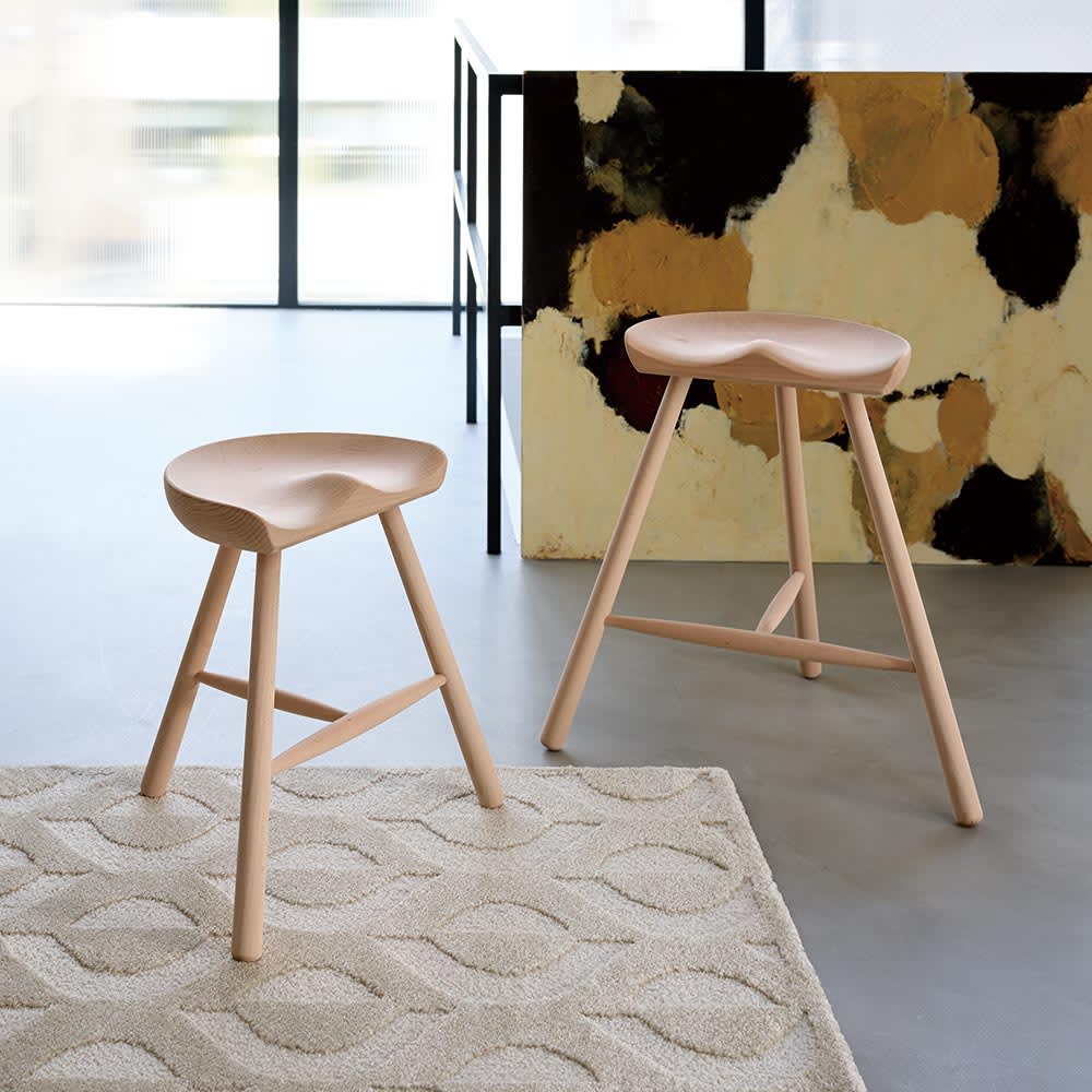 木製 丸イス スツール ハンドメイド 座面高61cm 2脚 最高 木製 丸イス