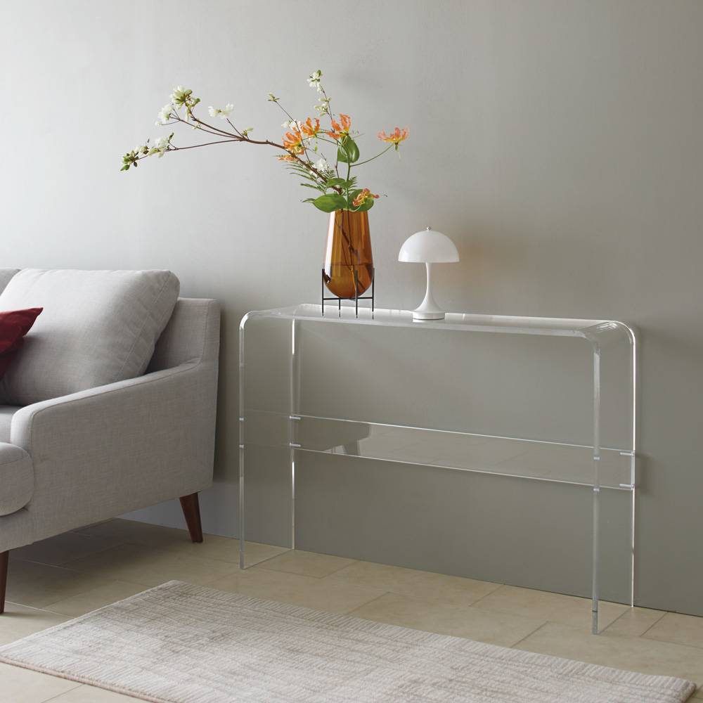 ハリウッドリージェンシーテーブル ガラストップコンソールテーブル