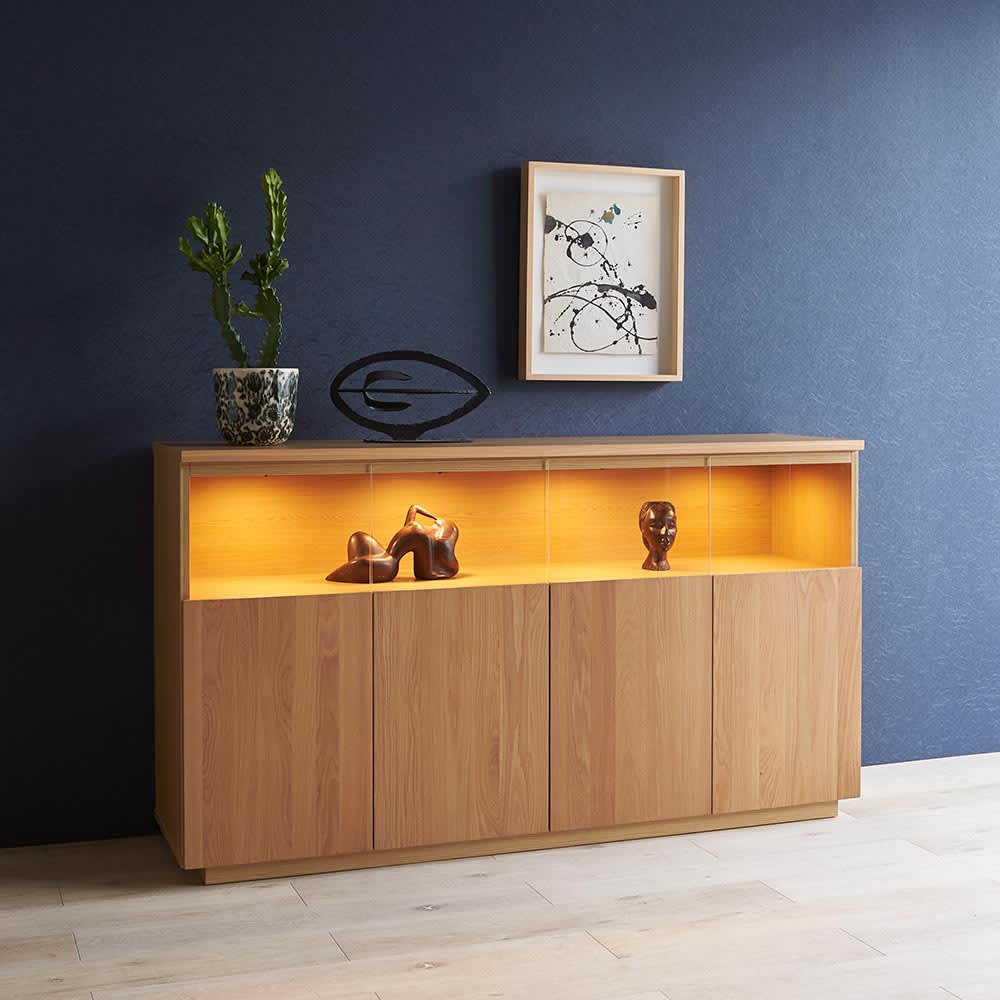 開梱・設置料金込み】LEDライト付きサイドボードシリーズ LEDサイド