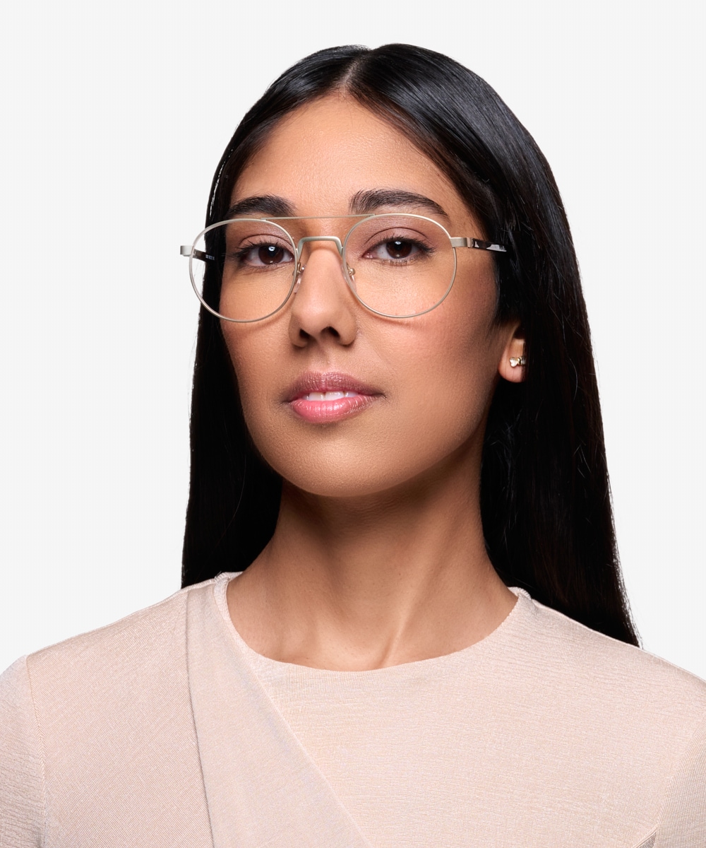 Lock Aviator Light Golden Full Rim Eyeglasses | Eyebuydirect Canada