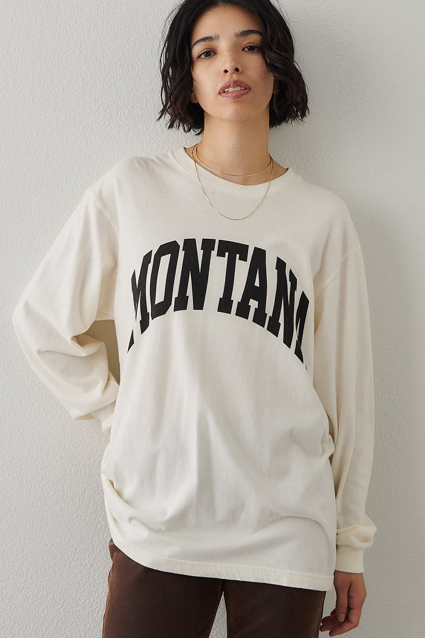 Whim Gazette(ウィム ガゼット)｜MONTANAロングTシャツ/アイボリー の