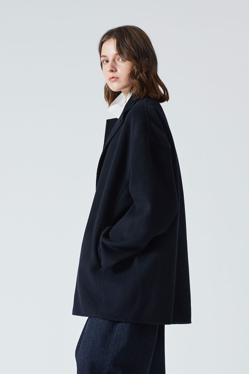 mizuiro ind(ミズイロインド)｜ウールテーラードジャケット/navy の