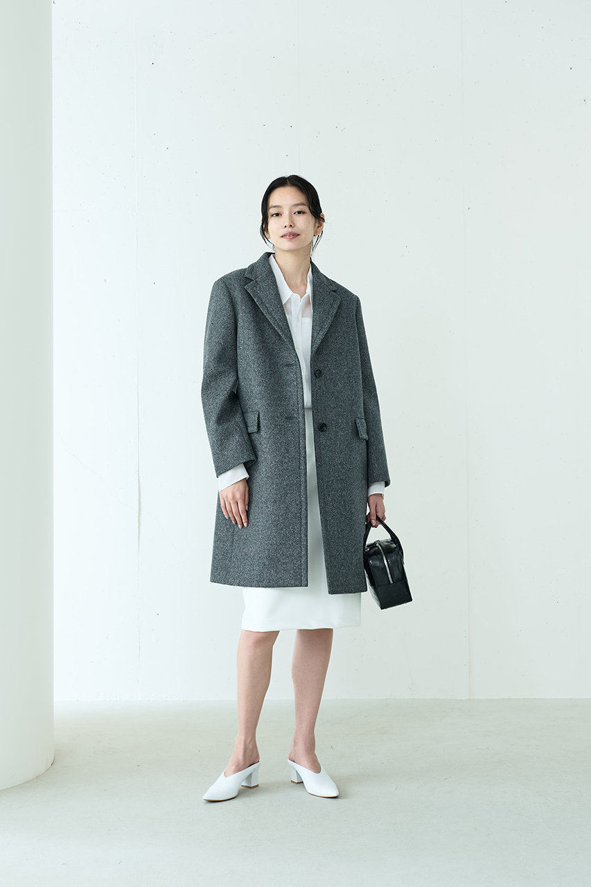 マーガレットハウエル チェスターコート ロング ツイード マルチカラー