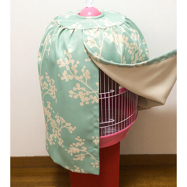 プロフ確認お願いします様鳥かごカバーすっぽりギャザータイプ