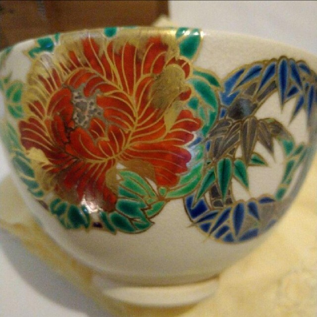 茶道具 花山窯 紅園作 抹茶 茶碗 共箱つきの通販 by jydynao's shop