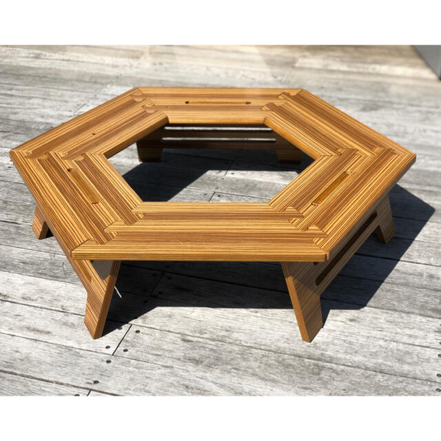 TheArth ヘキサテーブル 黒しま次郎 TheArth収納袋付き キャンプ界の