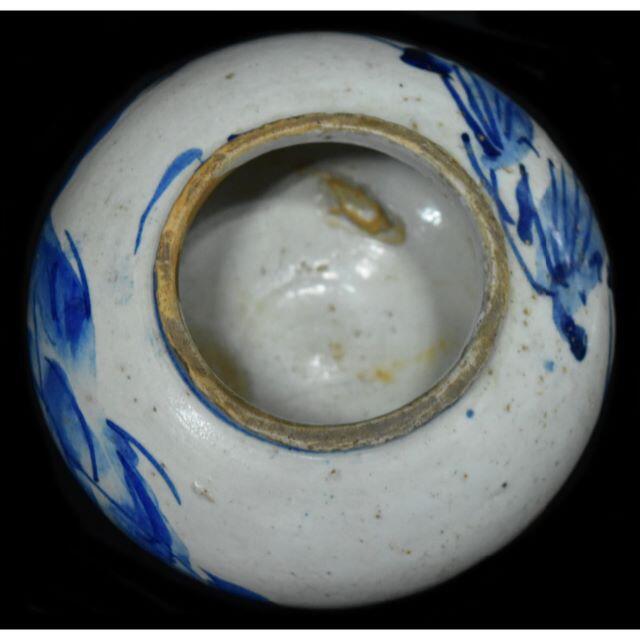 李朝小壺 江戸期 染付 朝鮮 韓国 茶道具 水指 焼物 入手困難