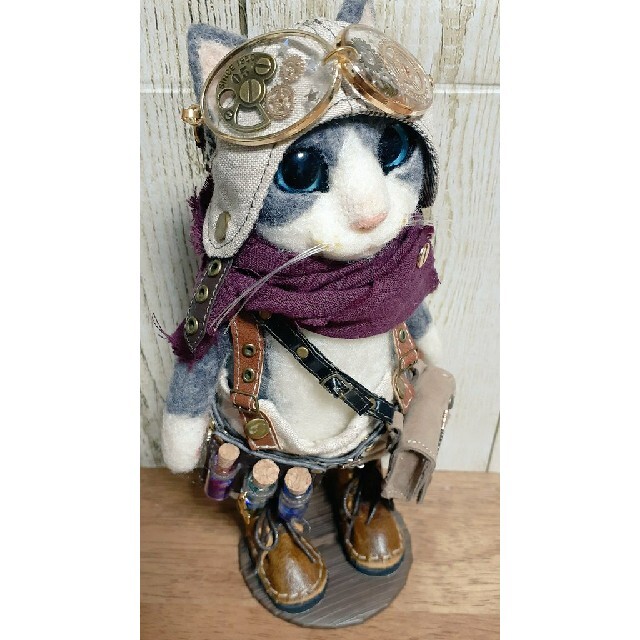 羊毛フェルト☆星屑集め部隊(灰白さん)特大サイズ