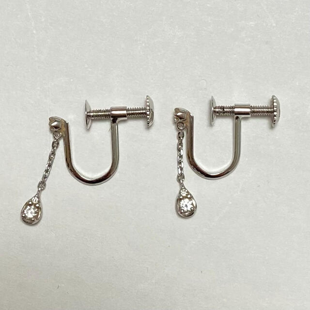 ヴァンドーム青山 プラチナ ダイヤモンド付ピアス ティアドロップ型
