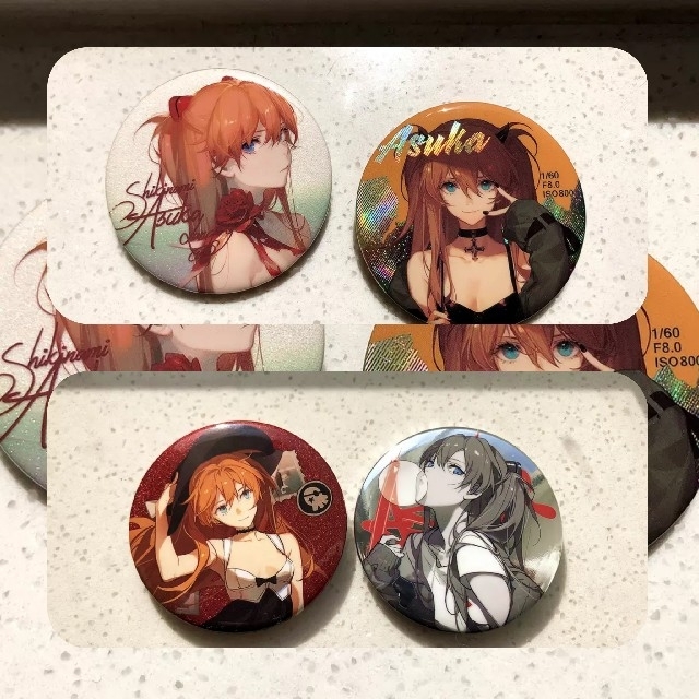 エヴァンゲリオン】アスカ ルミネ＆ニュウマン コラボ 缶バッジ LUMINE