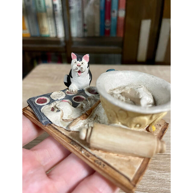 🇬🇧スコットランド製］ピーター・フェイガン作 手製 ミニねこフィギュ