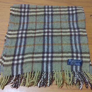 レア色☆バーバリーズ マフラー カシミヤ100% カーキ ノバチェック