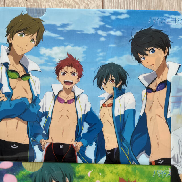 ハイスピード ハートアップ クリアファイル 七瀬遙 橘真琴 桐嶋郁弥