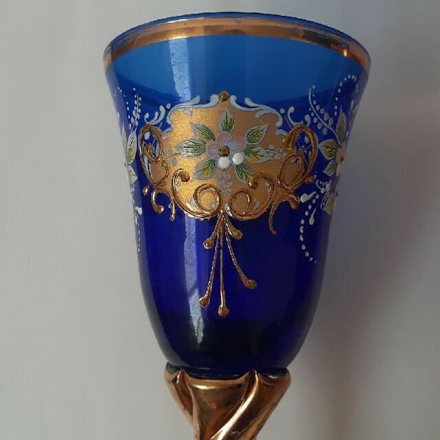アンティーク ベネチアンワイングラス 24金 ベネチアングラス ムラノ