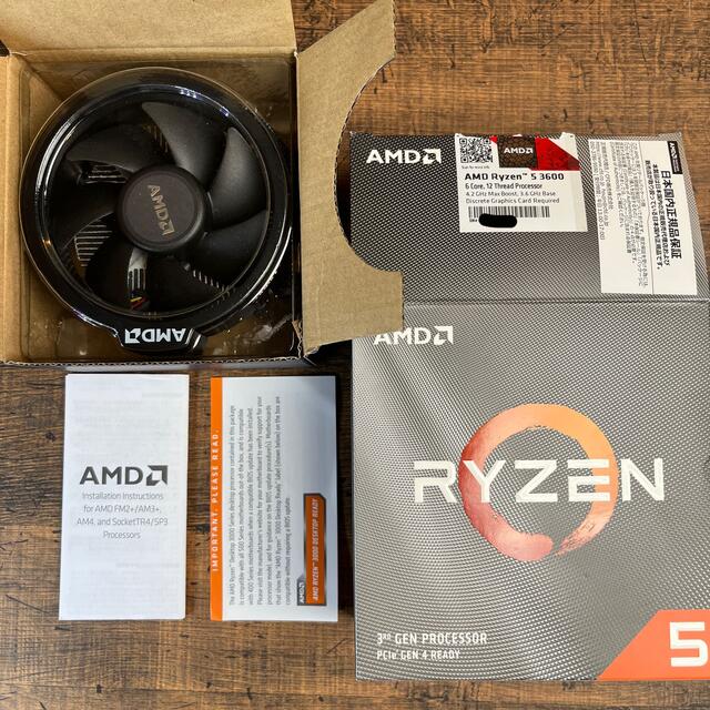 Ryzen5 3600 AMD CPU 純正クーラー付