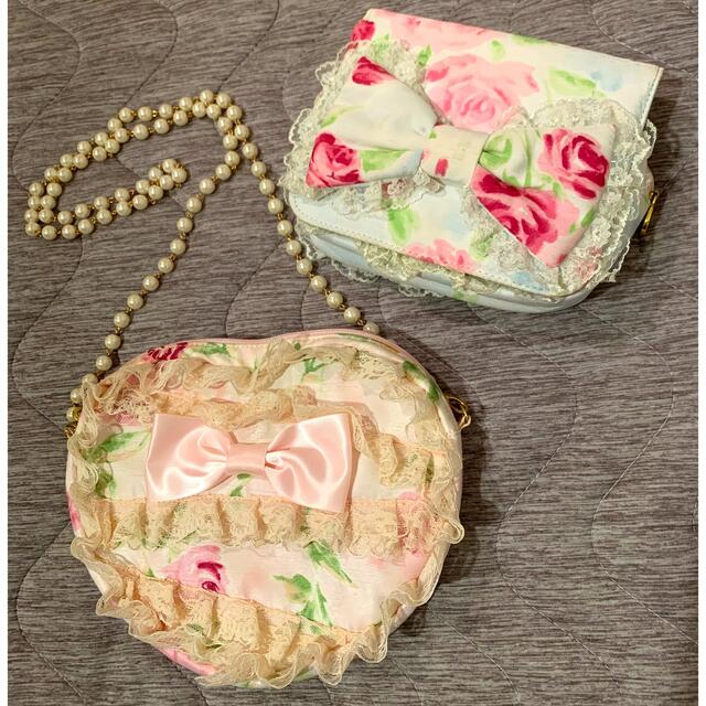 ジーザスディアマンテ ぼかし薔薇柄ポーチ クラッチバッグ チェーン