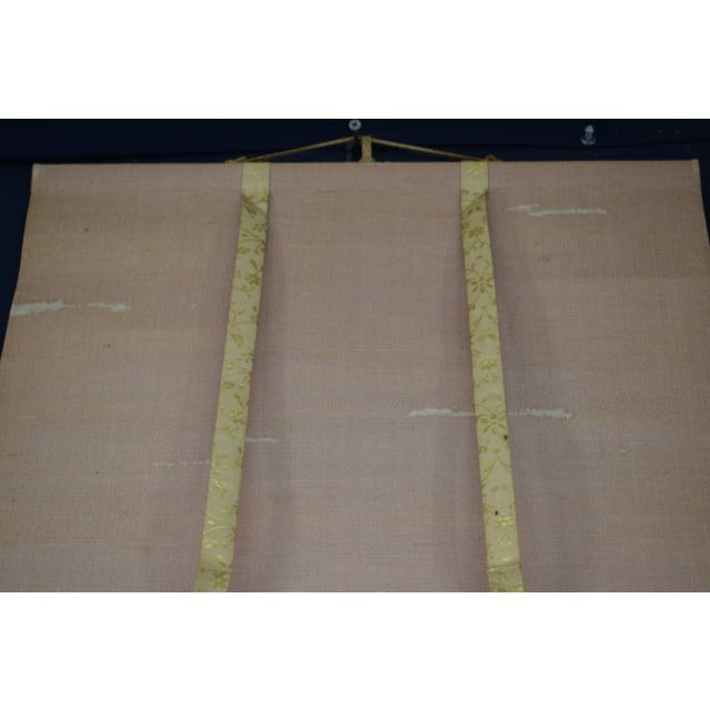 真作】若林松渓/松渓谷/鮎之図/楓枝登鮎図/掛軸☆