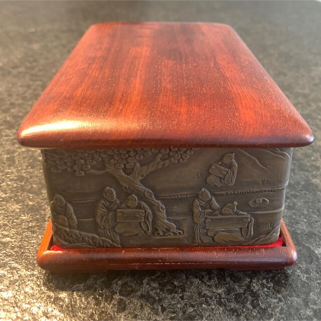 鱔魚黄澄泥蓬莱硯 鱔魚黄澄泥蓬莱硯 鱔魚黄澄泥石長方硯