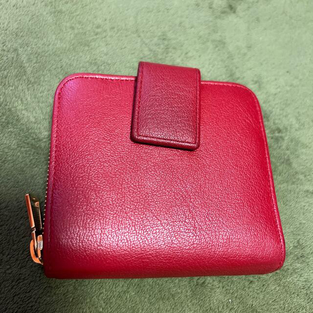 SAINT LAURENT - 最終値下げ サンローラン レッド 二つ折り 財布 赤色