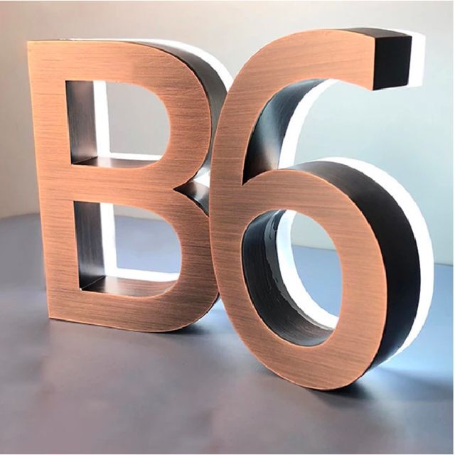 オーダー背面発光LEDチャンネル文字箱文字金属看板 室外用サイン