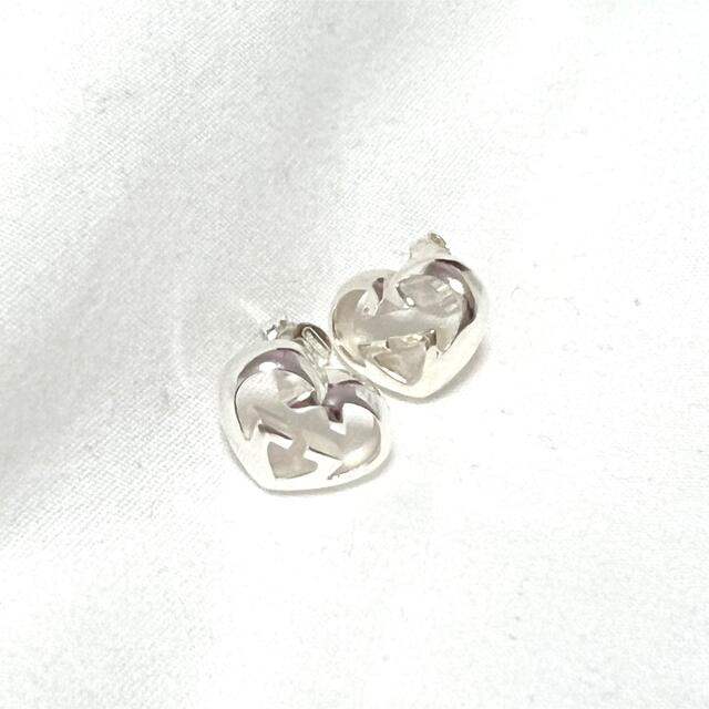 GUCCI◎ハート プレート フック ピアス 両耳 箱・巾着付き GUCCI
