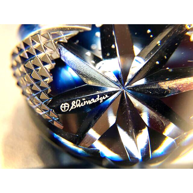 ♪ 【sandamon03様専用】薩摩切子 薩摩の雫 藍♪