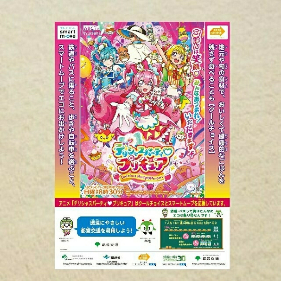 デリシャスパーティ!プリキュア 番宣×都営交通局タイアップポスターの
