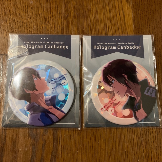 未開封品】Free! ホログラム缶バッジ 七瀬遙 松岡凛 2個セット アニメ