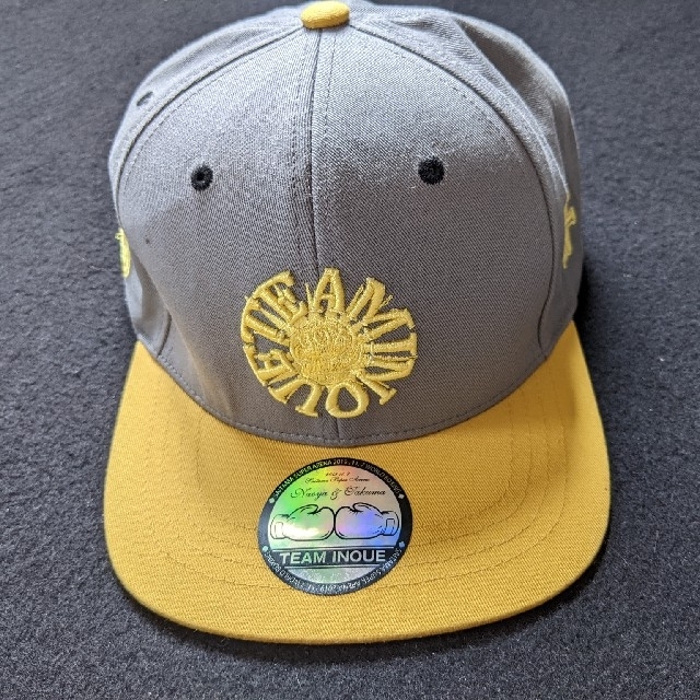 井上尚弥 キャップ 灰色 黄色 グレー ボクシング WBSS 決勝 ドネア