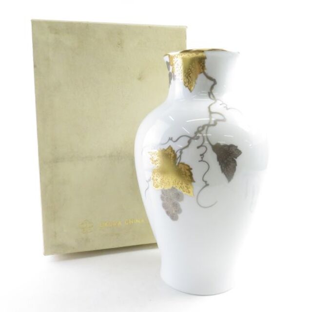 大倉陶園 金蝕ぶどう(20A/1276) 花瓶 フラワーベース SY3907Z