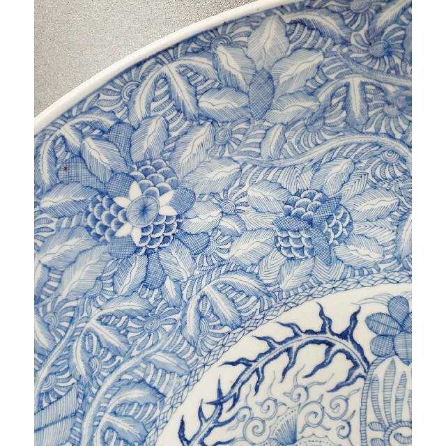 古伊万里 狆鳳凰文大鉢 江戸後期 古伊万里 狆鳳凰文大鉢 江戸後期