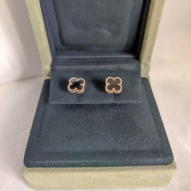 ヴァンクリーフ＆アーペル スウィートアルハンブラ オニキス ピアス