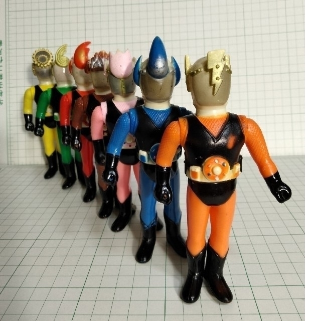 忍者キャプター 昭和レトロ ソフビ : 奇跡の ポピー 忍者キャプター 金