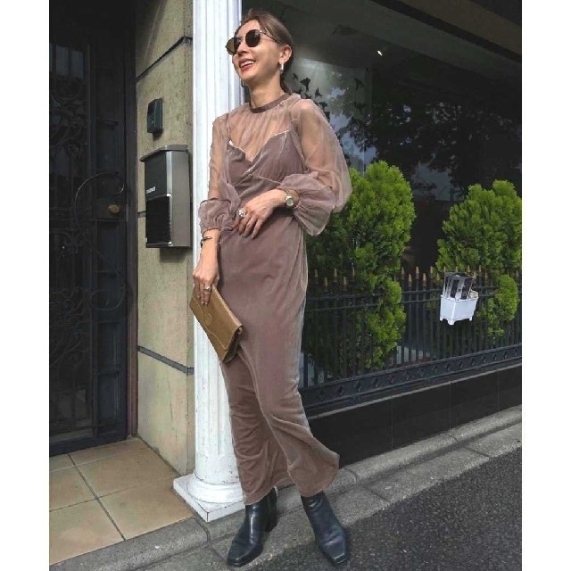 Ameri VINTAGE - Ameri【タグ付新品】ベロア チュール ドレス