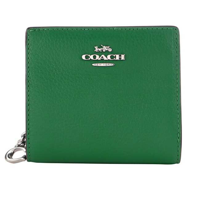 COACH コーチ折り財布ソフトグリーン緑色二つ折り財布