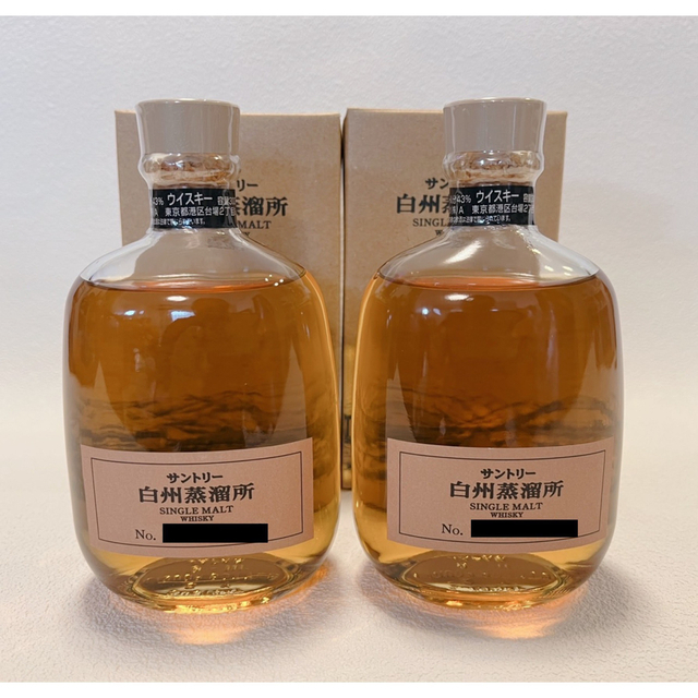 新品・未開栓】サントリー 白州 限定 ピーテッド2本 180ml 箱付 冊子