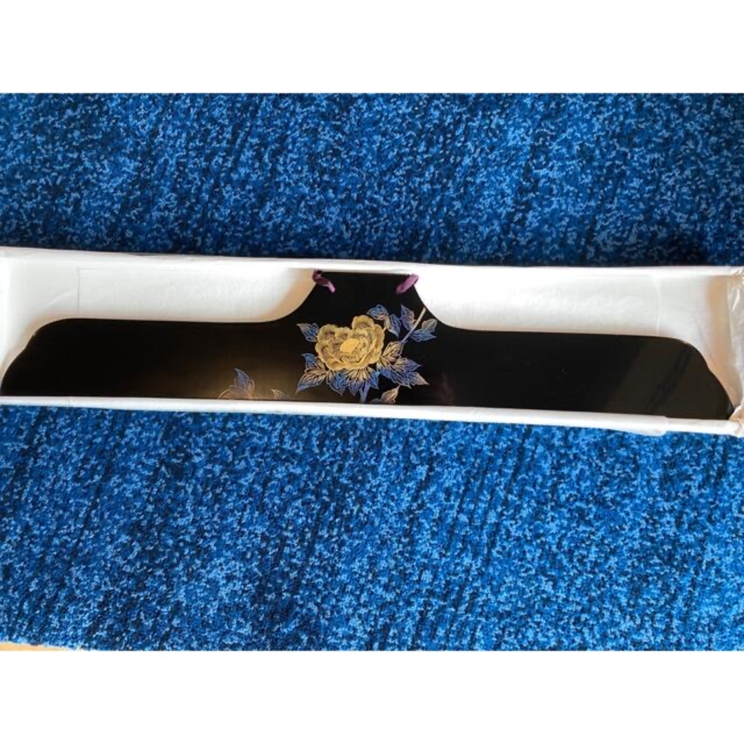 川連漆器 衣紋掛け 着物ハンガー 黒 うるし塗装 天然木 約80㎝