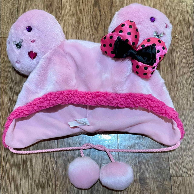 Disney - ディズニー ミニー ファンキャップ ピンク リボン キラキラ